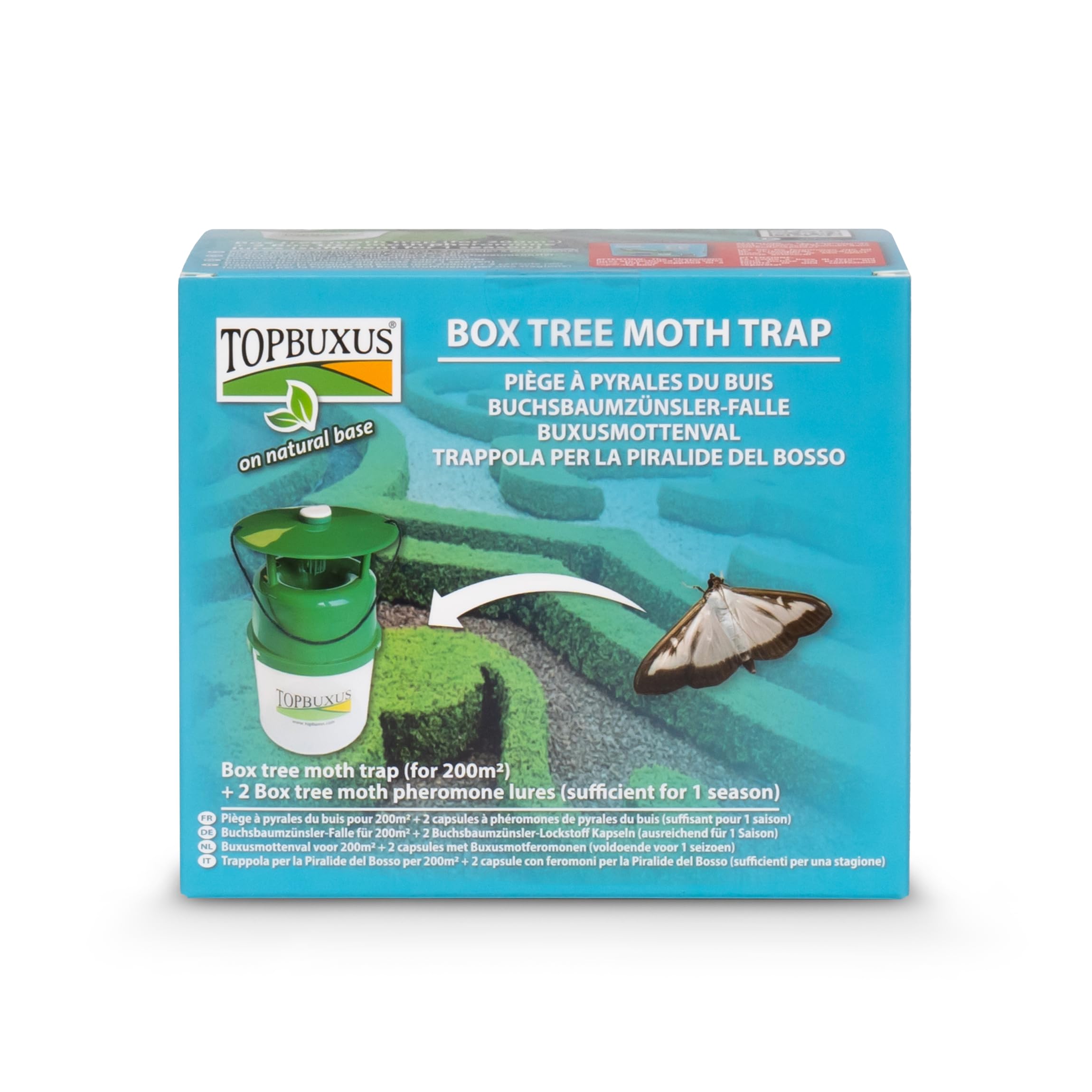 TOPBUXUS Box Tree Moth Trap - Pheromone Lures For 1 Whole Season Included