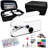 Unique sewing experience: Handheld sewing machine with storage box, portable package,mini sewing machine for travel, including various accessories and tools