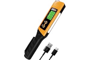 2-in-1 Digital Tire Pressure Gauge with Magnetic LED Work Light, USB Rechargeable, Lab Tested Air Gauge, 150 PSI