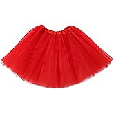 Women Tutu Skirt 5 Layers Tulle Girl Teens Fluffy Tutu Ballet Skirt Short Tulle Skirt Tutu for Women Adults Rave Costume