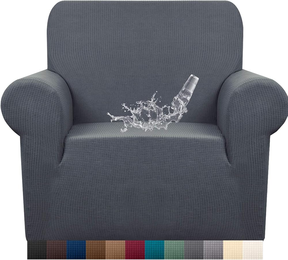 Granbest Premium Water-Repellent 1 Seater Armchair Slipcover Grey