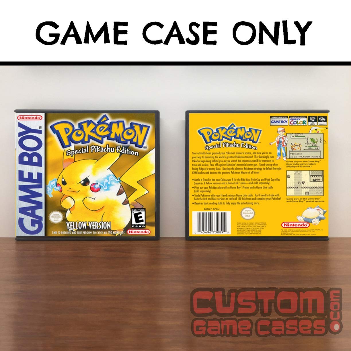 Gameboy Pokémon Yellow Version Special Pikachu Edition Game Case