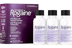 Women's Rogaine 2% Minoxidil Topical Solution for Hair Thinning and Loss, Topical Treatment for Women's Hair Regrowth, 3-Month Supply