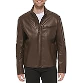 Cole Haan Men's Smooth Leather Moto Jacket