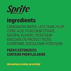 Sprite Zero Sugar Lemon Lime Diet Soda Pop Soft
