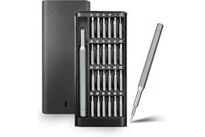 SILBINGAN 24-in-1 Professional Precision Magnetic Screwdriver Set, Small Screw Driver Set Kit for Fixing Electronics, Mini Tool Kits for Computer Repair, Phone, Watch, Laptop, PCs, Eyeglass- Alloy Tool Steel