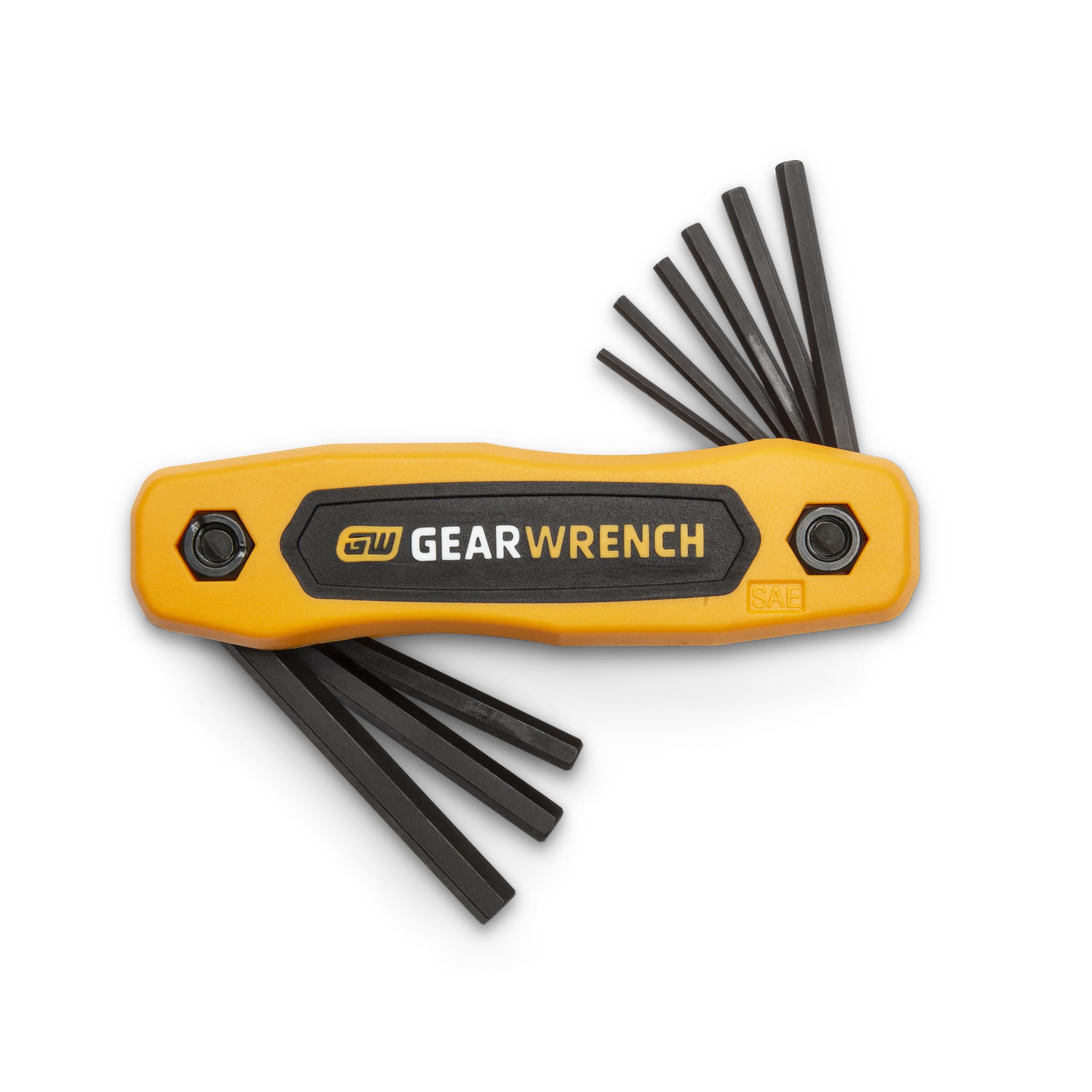GearWrench 83509 SAE Folding Hex Key Set, 9 Piece Alloy Steel