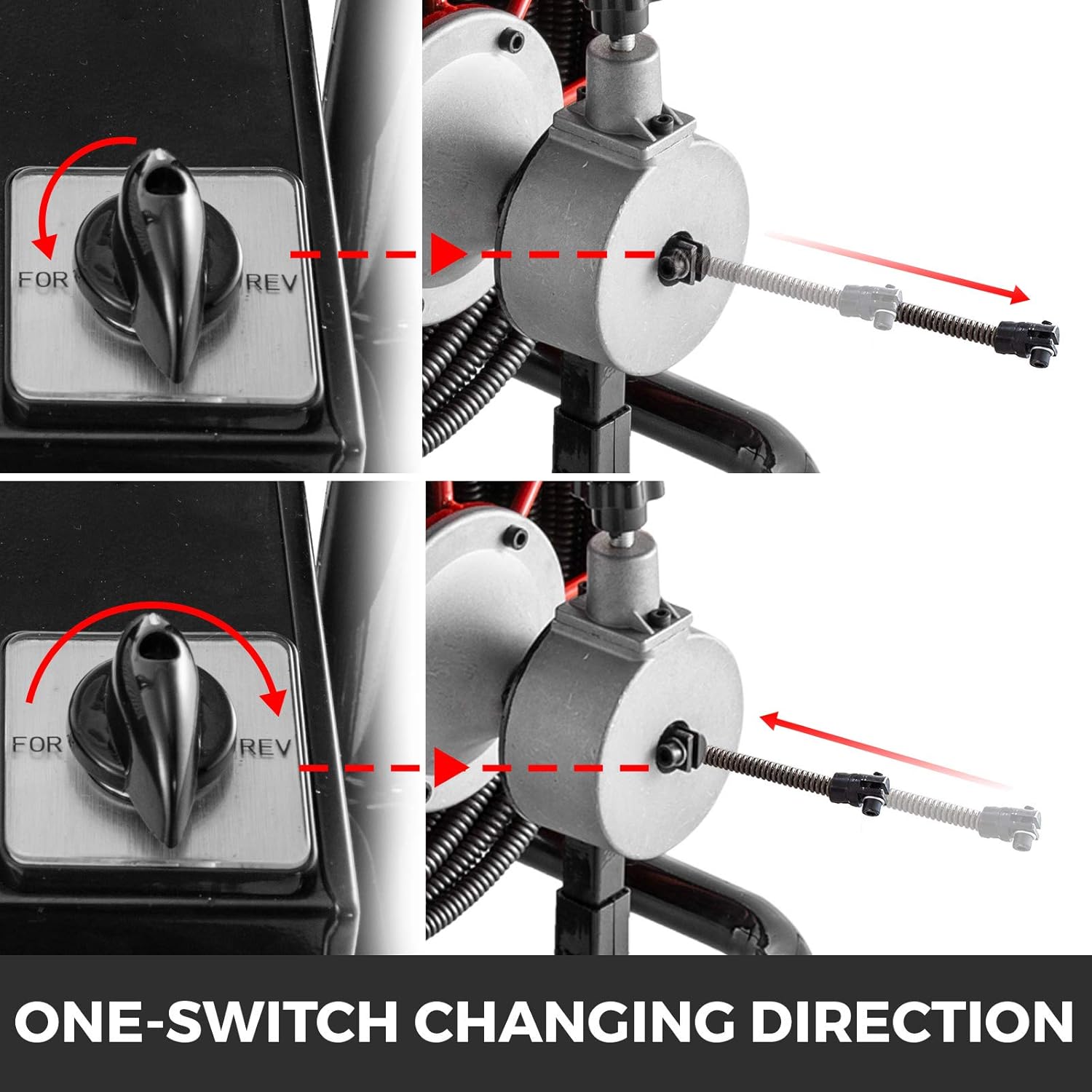 25mm 100mm to 4 Inch Mophorn 75 Ft x 3/8Inch Drain Cleaner Machine fit