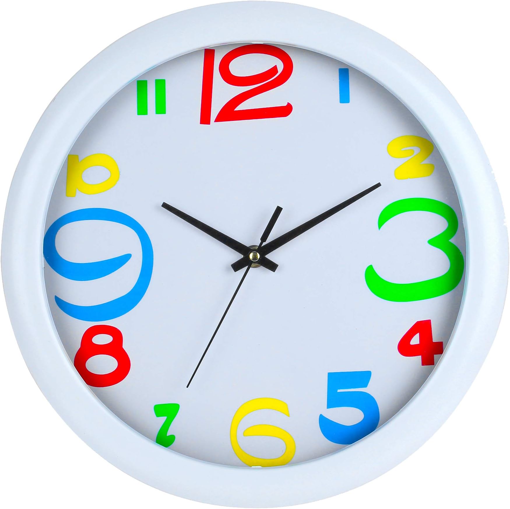 EFINITO Plastic Youthful Style Wall Clock (White_30 x 5 x 30 cm)