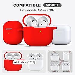 R-fun for Airpods 4th Case Cover with Cleaner