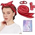 Heatless Curling Rod Headband, Upgraded 60" Long Heatless Curls Soft Hair Curlers to Sleep In Hair Rollers No Heat Curls (Claret)
