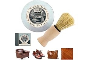 agoname Furniture Salve for Leather Wood, Protective Leather Salve, Leather Furniture Salve and Brush, Leather Salve, Furniture Salve, Leather Repair Kit for Leather Sofa Car Seats Wood Polish