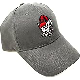 MVP UGA Georgia Bulldogs Mascot Logo Dark Grey Curved Bill Adjustable Cap
