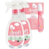 Dreft Stain Remover for Baby Clothes and Hypoallergenic Baby Stain Remover Spray Plus Travel Size Stain Treater Pen, 24 Fl Oz ( Pack of 2 + Stain Pen)