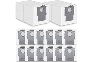14pcs Qrevo Dust Bags Replacement: for Roborock QV 35A/Qrevo S5V/Saros 10/10R/Qrevo/Q RevoS/Qrevo Pro/Plus/MaxV/Master/Curv S