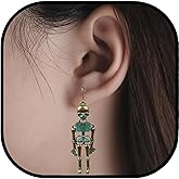 Skeleton Dangle Earrings for Adults,2025 Cute Halloween Gifts for Women,Gothic Skull Earrings for Mom/Daughter/Teacher/Grandma/Wife