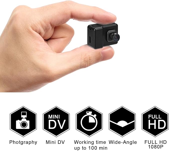 Mini Hidden Camera, Hidden Cam with 135° Angle and Full HD