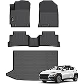 Jenofa-Floor Mats for Hyundai Kona 2018-2023 Car Mats Cargo Mat Fit Kona N, SEL, SE, N-LINE, Limited (NO Electric) All Weather Non-Slip Waterproof Floor Liner Accessories Full Set