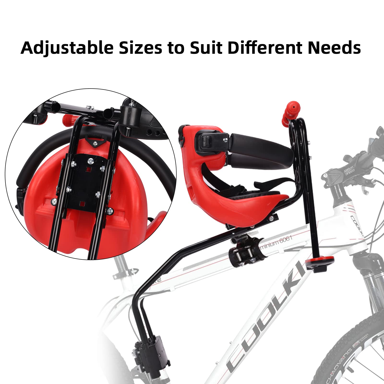 YSONG Kids Bike Seat - Front Mount Baby Bike Seat for Adult Bike, Kid Bike Seat,Child Seat for Bike,Safe and Comfortable