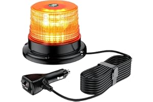 EYPINS Magnetic Flashing Beacon Light 40 LEDs Amber, Waterproof Car Truck Emergency Warning Light, Safety Rooftop Strobe Beac