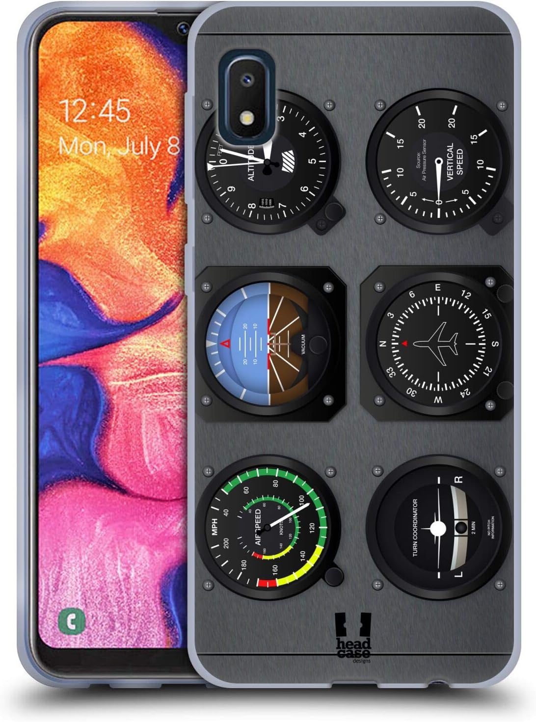 Head Case Designs Airplane Aircraft Cockpit Dashboard Soft Gel Case Compatible with Samsung Galaxy A10e (2019)