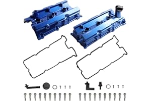 MITZONE Upgrade Aluminum Valve Cover Set Compatible with Nissan 350Z Infiniti FX35 G35 M35 FX35 G35 3.5L 2003-2008 Replace 13