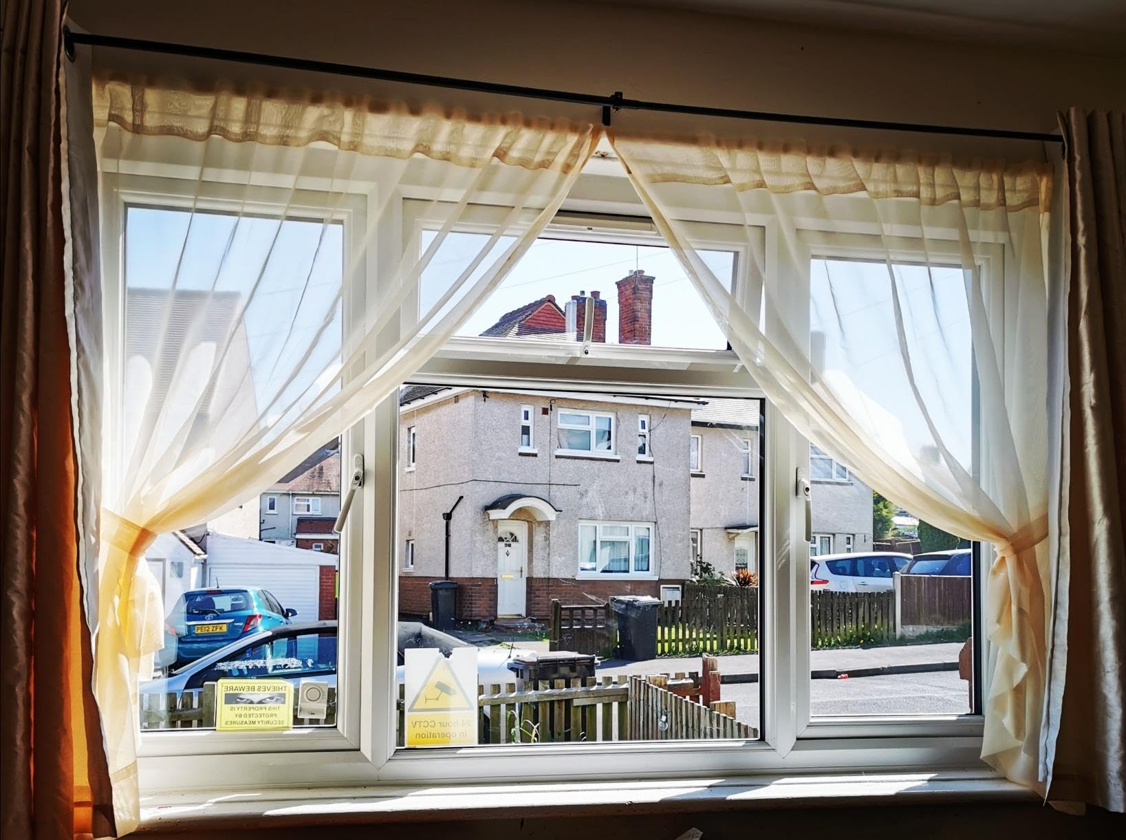 Megachest sheer Voile Tab Top Curtain(champagne, 56" wideX48 drop(W142cmXH122cm))