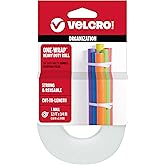VELCRO Brand ONE-WRAP Bundling Ties – Reusable Fasteners for Keeping Cords and Cables Tidy – Cut-to-Length Roll, 12ft x 3/4in