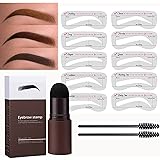 Eyebrow Stamp Stencil Kit One Step Brow Stamp Shaping Kit Waterproof Brow Stamp Long Lasting Eyebrow Stamp With 10 Reusable E