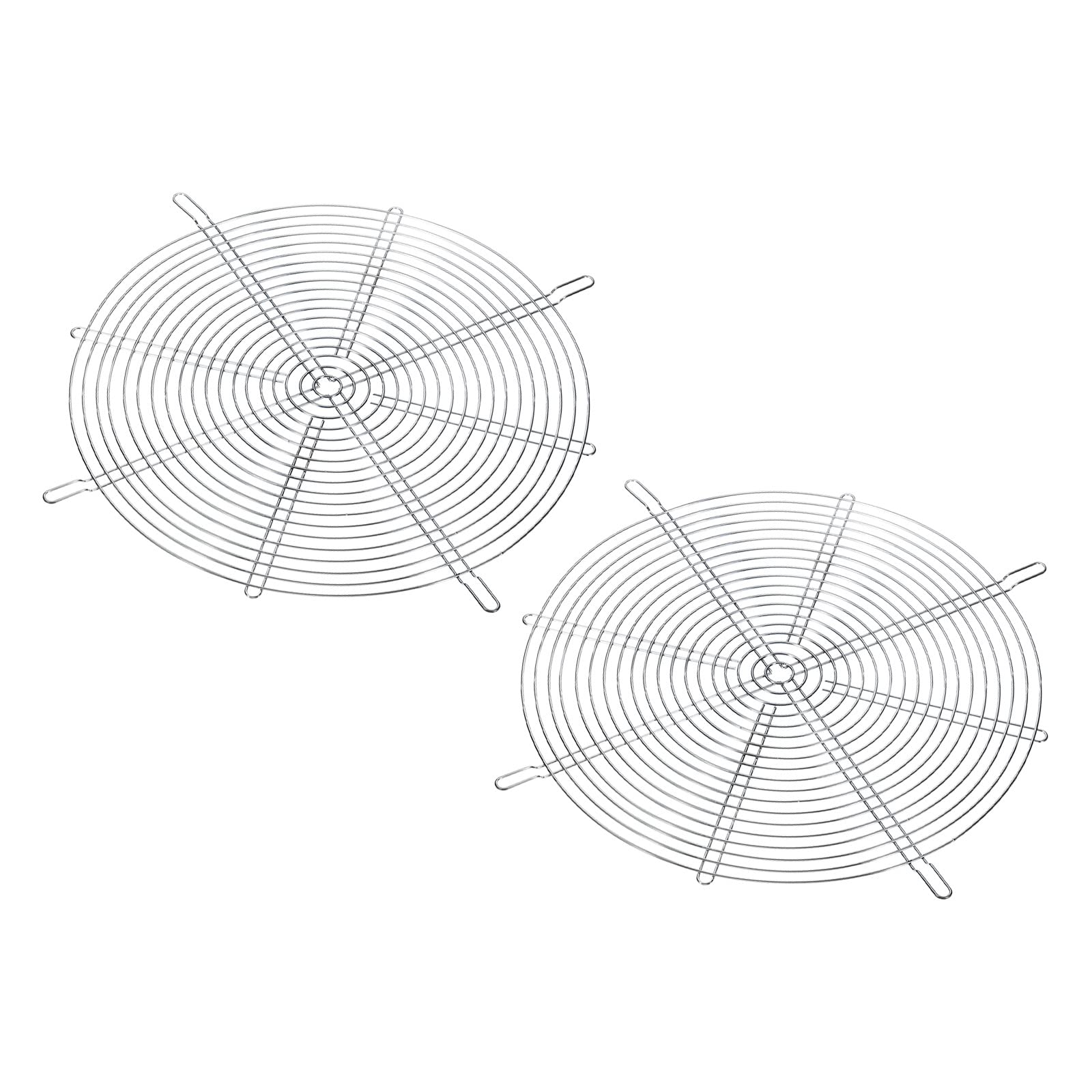 PATIKIL 300mm Fan Finger Grill, 2 Pack Metal Grill Protector Guard for 300X300mm Fan Protective Cover DIY, Silver