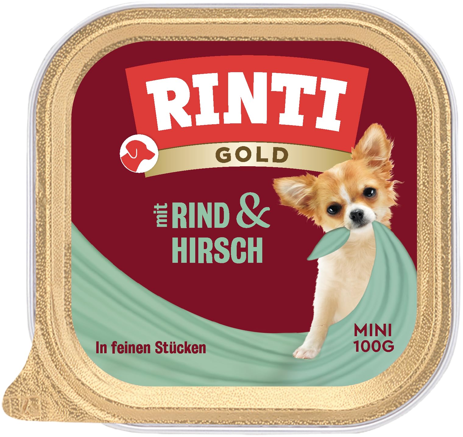 Rinti Gold Mini Deer & Beef, Pack of 16 (16 x 100 g)