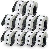 BETCKEY - Compatible Square Labels Replacement for Brother DK-1221 (0.9 in x 0.9 in), Use with Brother QL Label Printers [10 Rolls/10000 Labels]