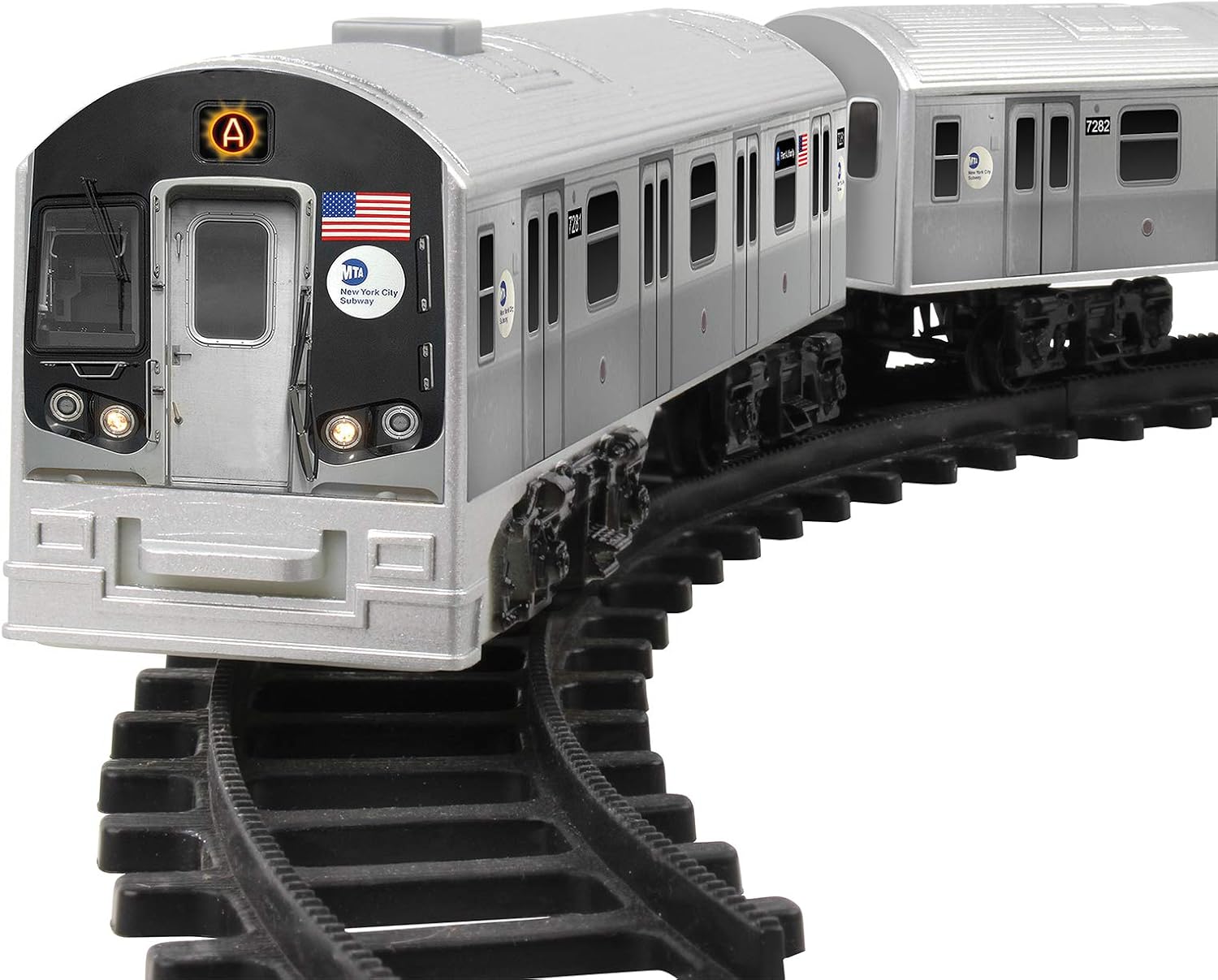 mta motorized subway train set
