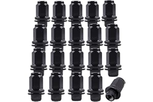 GDYDI 14x1.5mm OEM Style Factory Lug Nuts Set of 20, 7/8 22mm Hex Mag Washer Lug Nuts 1.85 Inch Compatible with Sequoia Landcruiser Tundra Lexus LX Black