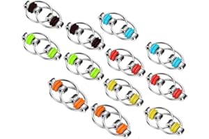 12 Pack Flip Chain Fidget ,Anxiety Relief Fidget Toys for Adults, Sensory Chain Keychain for Stress Relief, Portable Travel F