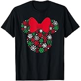 Disney Minnie Mouse Icon Holiday Snowflakes T-Shirt