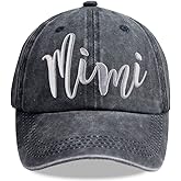 Grandma Hats for Women, Cotton Adjustable Embroidered Grandmother Baseball Cap Gifts for Mom Mimi Gigi Grandma Nana Grandmom