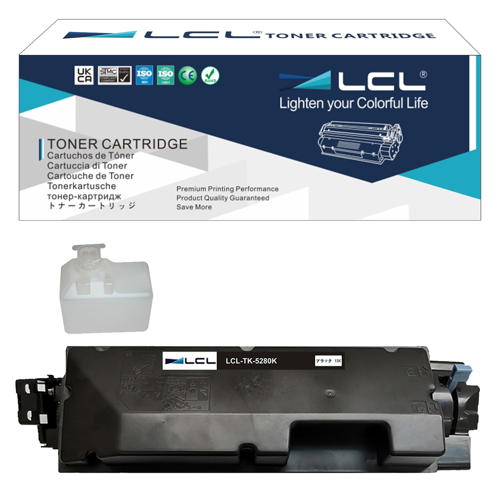 LCL TK-5280 Black Toner Cartridge Replacement for Kyocera TK5280 TK-5280 TK-5280K Replacement for Kyocera Ecosys P6235 P6235cdn M6235cidn M6635cidn (1 Pack)