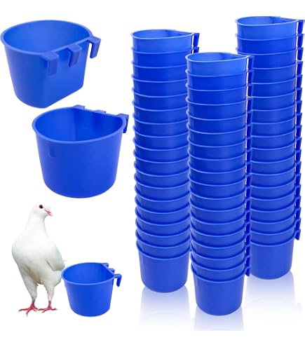 10 Pcs Bird Cage Cups - Hanging Feeders & Water Dishes For Parrots, Chickens, Poultry