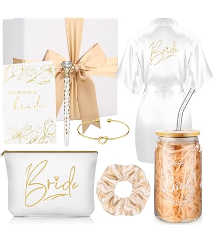 Irenare Brautjungfern Geschenkset - 48 Teile Mit Glasbecher, Kosmetiktasche, Karten & Mehr