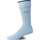 Calvin Klein Mens Dress Socks - 1 Pair Lightweight Stretch Soft Work Crew Socks for Men for Casual Business & Formal Attire