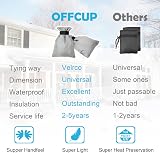 OFFCUP Outside Tap Covers for Winter 2 Pack Large Insulated Faucet Covers Grey view 4