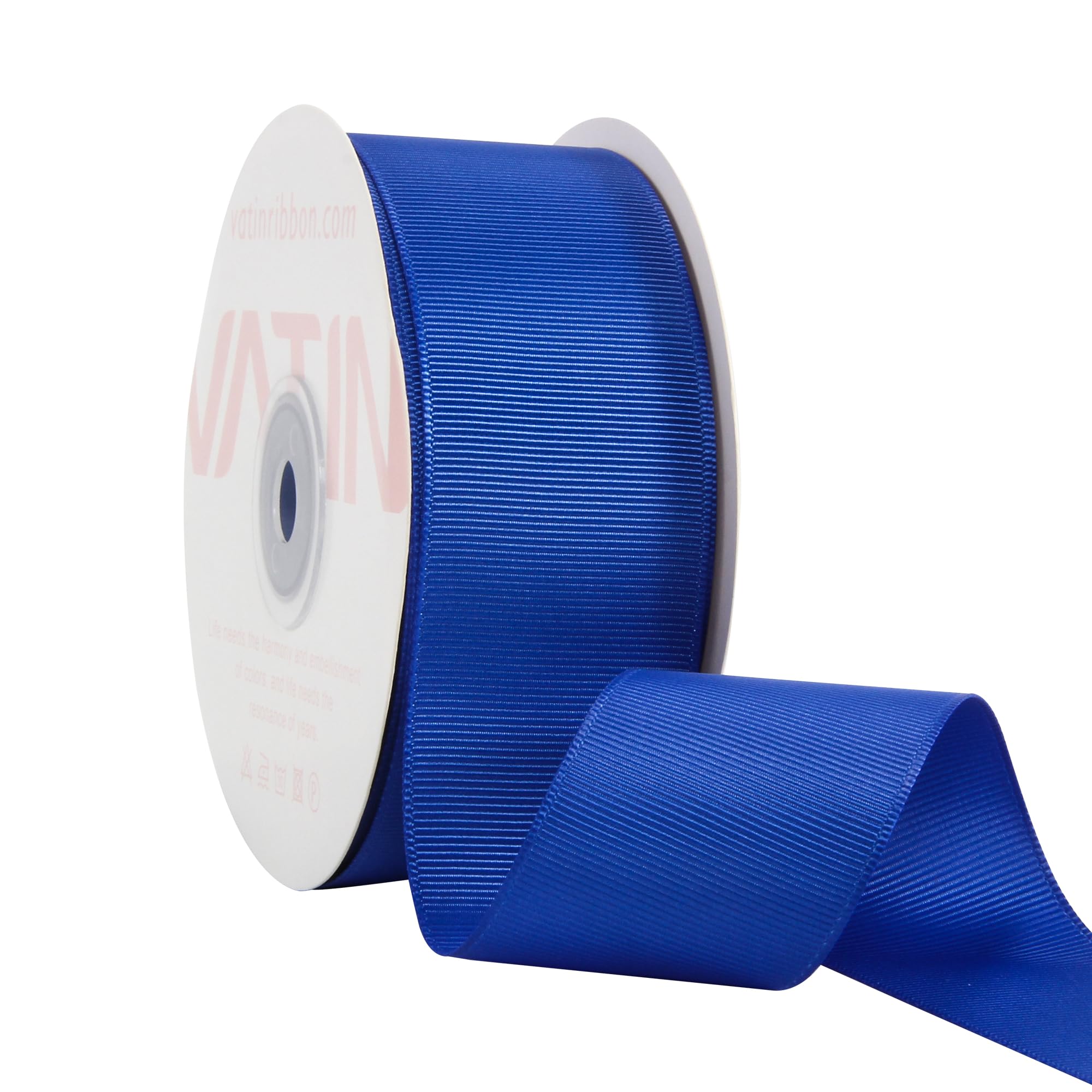 VATIN Royal Blue Grosgrain Ribbon, 38mm x Continuous 22m, Blue Polyester Grosgrain Ribbon,Use for Bows DIY Hair Accessories, Gift Wrapping, Craft and Sewing