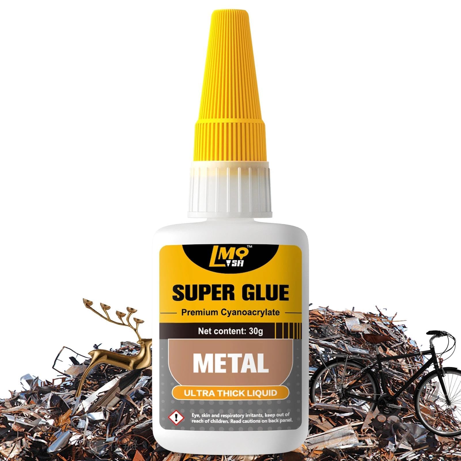 Photo 1 of Liquid Super Glue for Metal, 30g Clear Instant Thick CA Glue for Stainless Steel Aluminum DIY Crafts and Repairs, Fast Drying High Strength All Purpose Permanent Professional Cyanoacrylate Adhesives