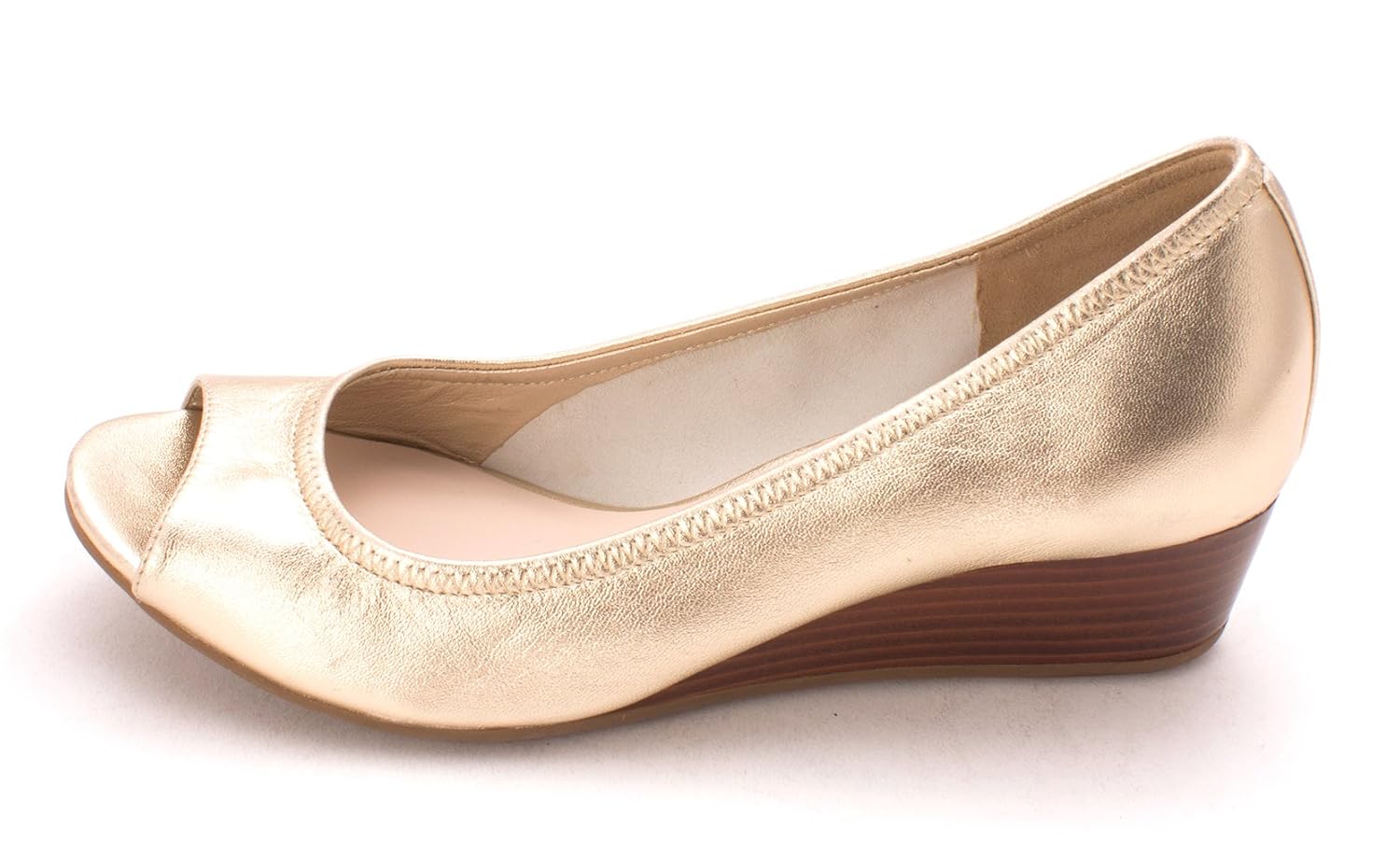 cole haan peep toe flats