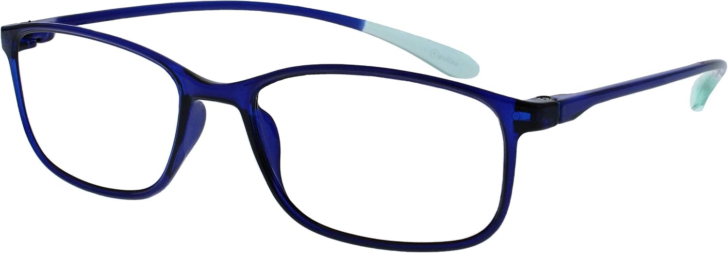 OPULIZE Ice Reading Glasses 4 Pack Ultra Lightweight Scratch Resistant Black Blue Grey Frame Mens Womenss RRRR61-1137 +2.00 - Image 5