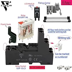 6 Pcs 8Amp Mini Relay Switch 110V 120V AC with Test