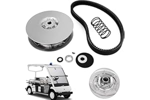 Vevor Bestauto Rear Driven Clutch Kit for Yamaha Gas Golf Cart G2-G22 1985+ Secondary Clutch Driven Kit with Belt JN6-G6201-03 JN6-G6201-04, Silver