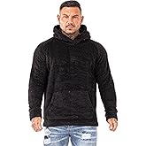 GINGTTO Men's Fuzzy Sherpa Sweatshirt Fashion Pullover Fleece Hoodies