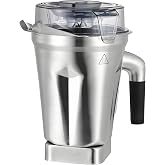 64oz Stainless Steel Container Compatible with Vitamix 5200 750 6300 Vm0103 Vm0197 E310 A2500 Classic C/G Explorian/Commercial Series etc Blender Jar Cup